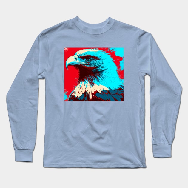 Pop Art Eagle Long Sleeve T-Shirt by Star Scrunch